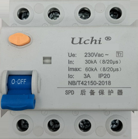El disyuntor del protector de sobretensiones Ul94-V0 con 60KA capacidad de la corriente derivada